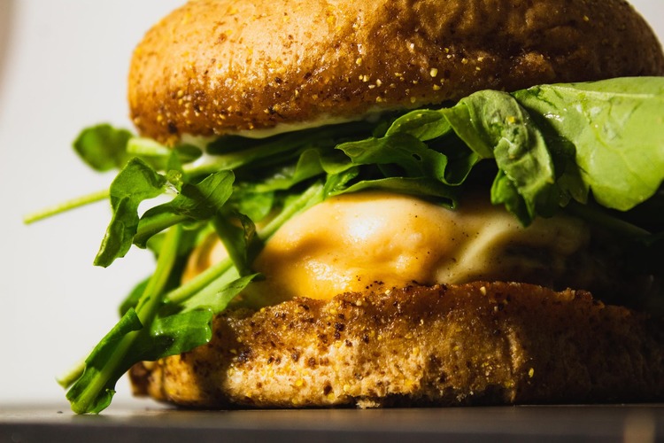 Grilled Cheese Burgers with Spinach