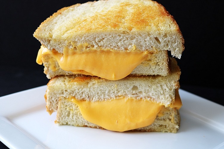 Grilled Cheese Recipe - Sourdough Grilled Cheddar Cheese Sandwich